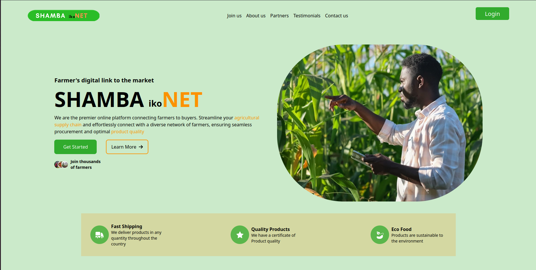 Farmers connecting with buyers
